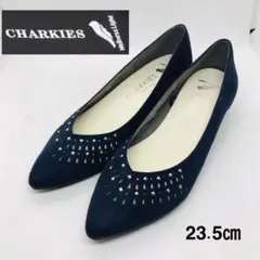 【未使用】CHARKIES スタイルフィット　ビジュー　ヌバック　23.5㎝
