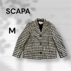 【SCAPA】スキャパ　レディース　テーラードジャケット　サイズ38 千鳥柄