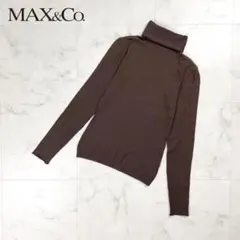 MAX &Co. タートルネックレーヨンニット 長袖セーター ブラ *HD194のサムネイル