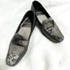 【美品 BeauFort】パンプス ヒール ヘビ柄 24,5cm