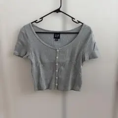 GAP ♡グレー リブクロップド半袖