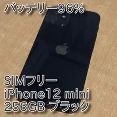 バッテリー96% SIMフリー iPhone12 mini 256GB ブラック
