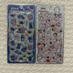 正規品 プチドロップステッカー　101匹わんちゃん　スティッチ　ディズニーのサムネイル