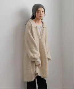ブレンディングウールツイードロングコート MEJIWOO 新品 韓国ブランド 