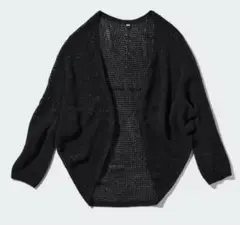 新品タグ無し UNIQLO　ユニクロ　3Dメッシュカーディガン　ブラック　黒