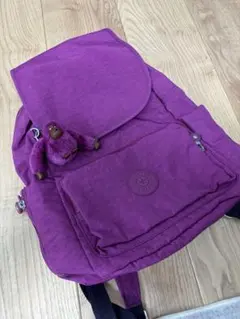 Kipling リュック 紫パープル モンキーチャーム付 - メルカリ