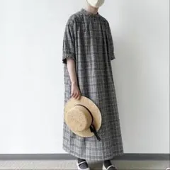 オオカミとフクロウ ブーケギンガムチェックワンピース オオカミとフクロウ ブーケギンガムチェックワンピース - メルカリ