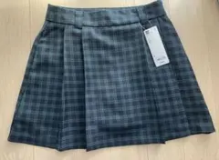 GU サイドプリーツチェックスコート Lサイズ