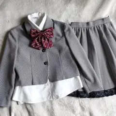 【美品】キャット フォーマルスカートセットアップ 130 4点セット 千鳥格子