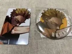 僕のヒーローアカデミア ヒロアカ 新十傑 ホークス 缶バッジ カード 二点