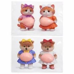 ※猫シール×2※ SNSで話題！お腹ぷにぷにシール おなかぷくぷくシール 4匹