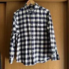 メンズ UNIQLO チェック柄 長袖シャツ L