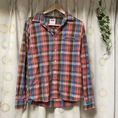 【LEVI’S】リーバイス チェックシャツ メンズ Sサイズ 薄手 赤×青