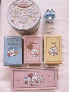 6点セット　ちいかわ ハチワレ うさぎ 空き缶　瓶