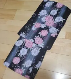 浴衣　藤桂　ブラック　ラメ