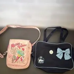 メゾピアノとポンポネットのポシェット&手提げバック　２セット