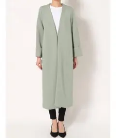 ミントグリーン Vネック ロングコート　MERCURYDUO 美品