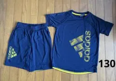 未使用 130㎝ adidas アディダス Tシャツ ハーフパンツ 紺 黄
