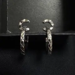 CHANEL ココクラシルバー フープピアス 2点セット