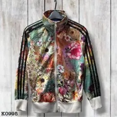 アディダスオリジナルス 新品 トラックジャケット 総柄 花柄 32 K1032