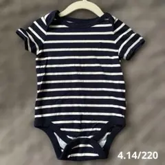 【試着のみ】baby GAP 半袖ロンパース ボーダー ブラナンベア 70cm