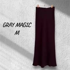 GRAY MAGIC フレアスカート ロング丈 ダークパープル Mのサムネイル