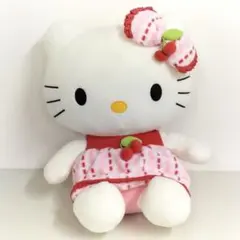 激レア/当時物】ハローキティ 特大ぬいぐるみ いちごワンピース 約90cm