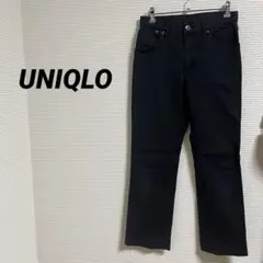 【UNIQLO ユニクロ】 ボトムス 綿パン ブラック ストレッチ カジュアル
