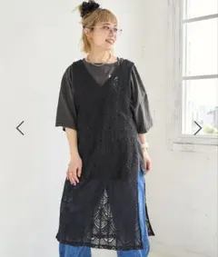 バヤコ Vネックレースワンピ keep being you バヤコ企画 keep being you Vネックレースワンピ - メルカリ