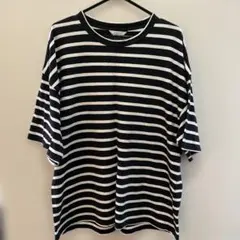 UNUSED ボーダーカットソー　オーバーサイズ　ブラックのサムネイル