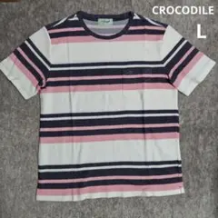 CROCODILE クロコダイル 半袖 L トップス Tシャツ マルチボーダーのサムネイル