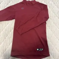 DESCENTE BASEBALL 裏起毛 アンダーシャツ エンジ 長袖 S
