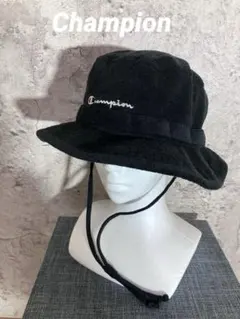 ✨Champion バケットハット 黒 タオル生地　キャップ　ゴルフハット