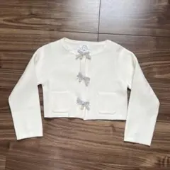 週末セール⭐︎アイボリーリボン付きカーディガン