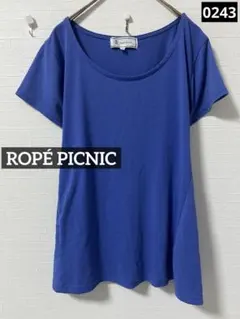 0243 ROPÉ PICNIC フレンチスリーブカットソー　ブルー