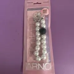 【新品未開封】ARNOスマホアクセサリーストラップ　ハンディタイプ　パール
