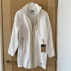 新品タグ付きザノースフェイス　ホワイト フリースジャケット コートフルジップ