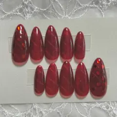 現品販売　マグネットチェックネイル　上品ネイル　サイズ:25469