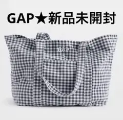 GAP　GAPロゴ　トートバッグ　ブラックギンガムチェック② GAP GAPロゴ トートバッグ ブラックギンガムチェック⑤ - メルカリ