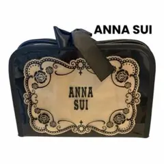 ANNA SUI アナスイ コスメポーチ スクエア リボン付　ブラックのサムネイル