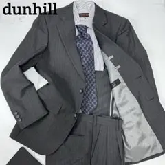 dunhill モヘヤ混 背抜きシングルスーツ セットアップ グレー ストライプ