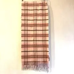良品☆バーバリーロンドン☆カシミヤ　マフラー ノバ　チェック ストール　ピンク