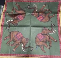 新品、ジムトンプソン、タイエスニック 象絹シルクスカーフ