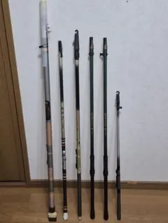 磯竿　釣竿　振り出し　6本まとめ　ジャンク含むのサムネイル