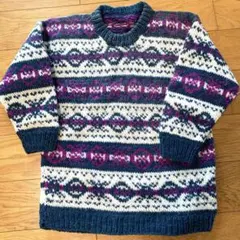 ネパール現地にて購入したセーター⭐️【ヤクの毛セーター】ヤクの毛糸の手編みセーター