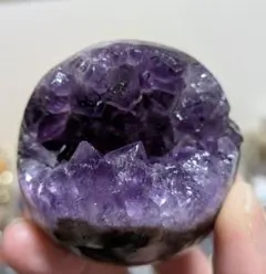 アメジスト☆ウルグアイ産☆笑口☆高品質☆台座つき☆