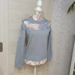 RyuRyu レース使いニット