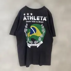 ATHLETA アスレタ　ブラック　Tシャツ Lサイズ　ブラジル国旗