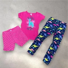 ✨即購入OK✨カーターズ キッズ 女の子 恐竜 パジャマセット100-110のサムネイル