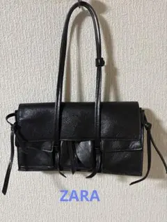 ZARAブラックショルダーバッグ
